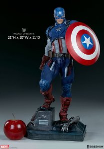 Sideshow Collectibles, Captain America 1/4 Scale, Premium Format Statue, Regular