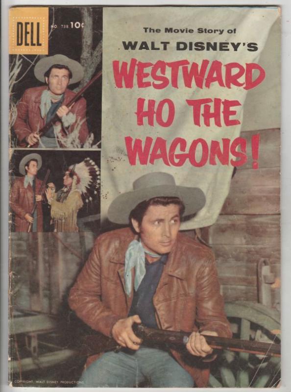 Four Color #738 (Aug-56) FN Mid-Grade Western