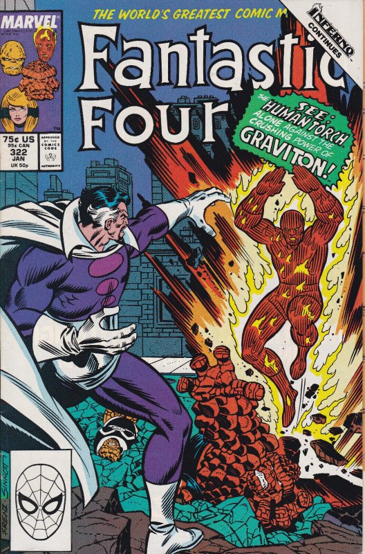 Fantastic Four #322, Vol. 1 (1961-2018) Marvel Comics, Direct 