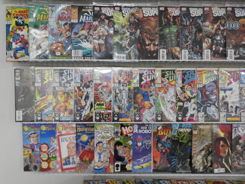 Huge Lot 160+ Comics W/ Spider-Man, Silver Surfer, Sub-Mariner+ Avg VF- Cond!