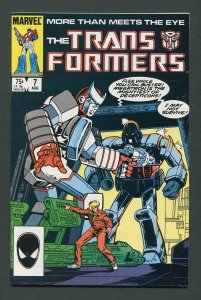 Transformers #7  / 9.0 VFN/NM  August 1985