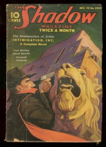 Shadow--December 1936--Pulp Magazine--Street and Smith--G/VG