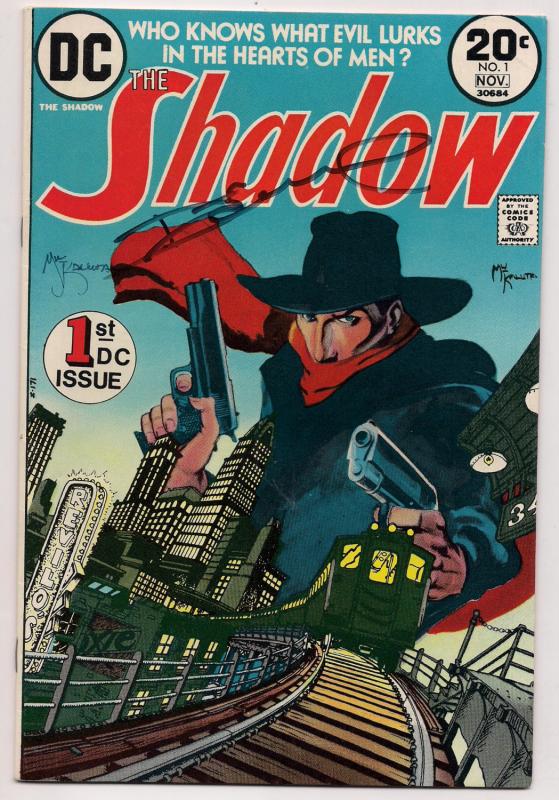 DC Comics The SHADOW #1 SIGNED by Michael W Kaluta and Dennis O'Neil 1973