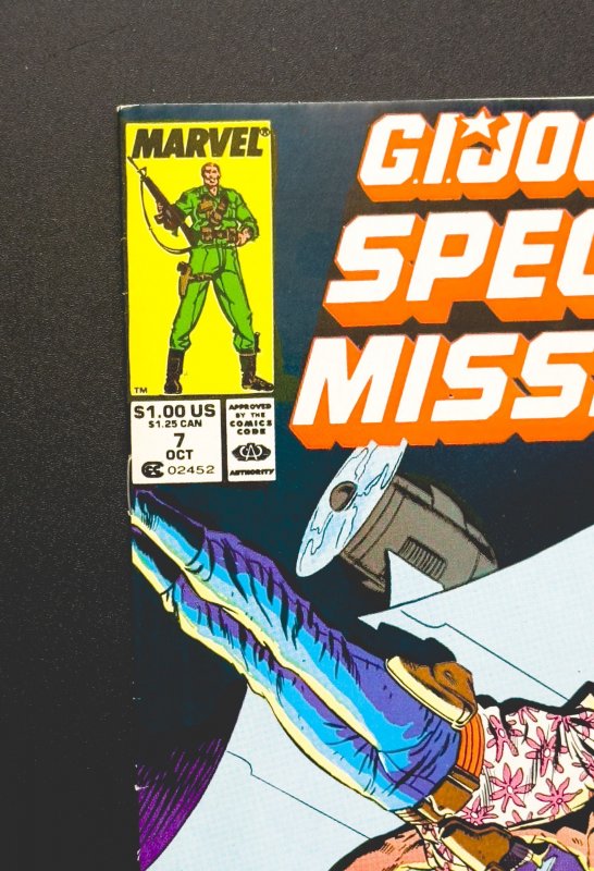 G.I. Joe Special Missions #7 (1987) - Newsstand Skydiving Cover & Cobra HQ - VF+