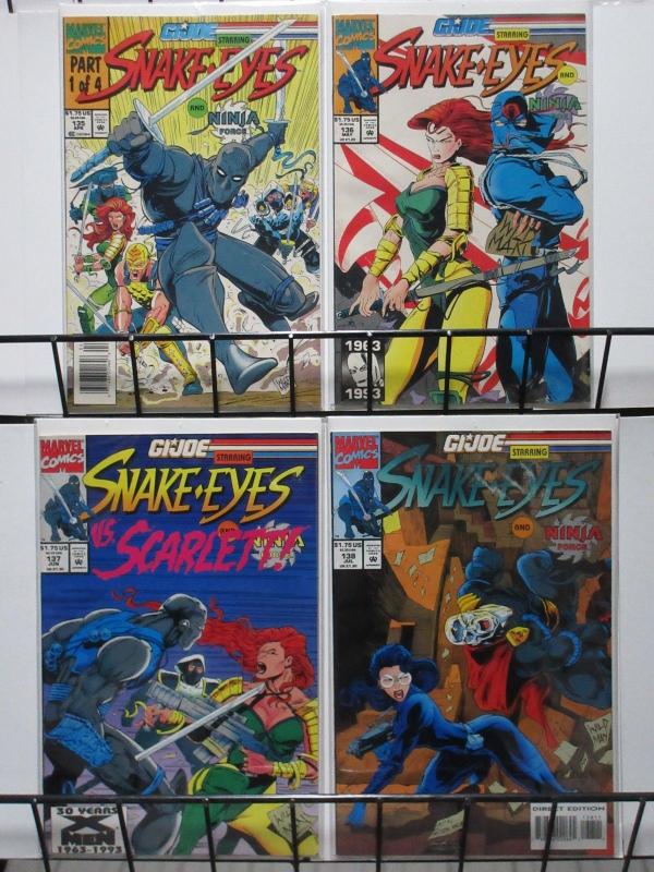 G.I.JOE (Marvel,1982)#135-138 VF-NM complete story. SNAKES EYES & NINJA FORCE