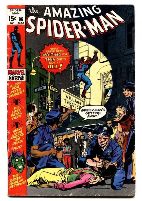 AMAZING SPIDER-MAN #96 comic book -DRUG ISSUE-GREEN GOBLIN vg