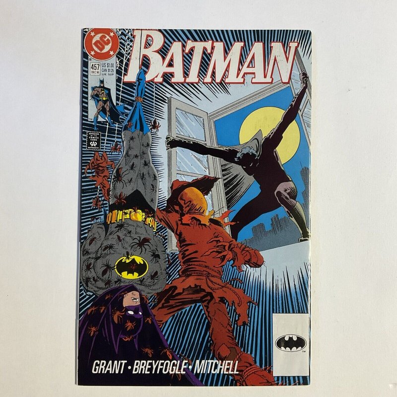 BATMAN 457 1990 DC COMICS FN FINE 6.0 WATER DAMAGE