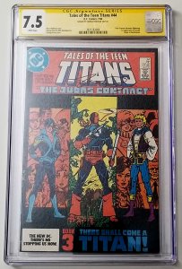 Tales of the Teen Titans #44 CGC 7.5 SS Signed George Perez FREE SHIPPING