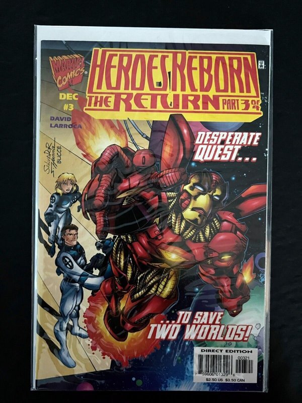 Heroes Reborn The  Return Full Set #1B,2A,3B,4B MARVEL 1997 1A-2B NEWSSTAND