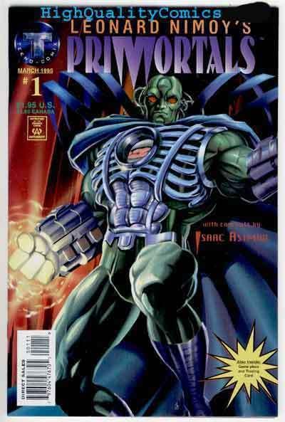 PRIMORTALS #1, NM+, Isaac Asimov, LEONARD NIMOY, 1995, more indies in store