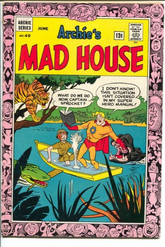 Archie's Mad House #40 1965-Captain Sprocket-Captain Shark-Dracula-vampire-VG