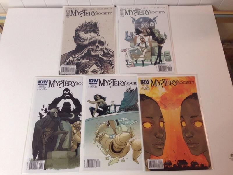 My?tery Society 1-4 Near Mint Lot Set Plus Sketch Variant Mystery Society