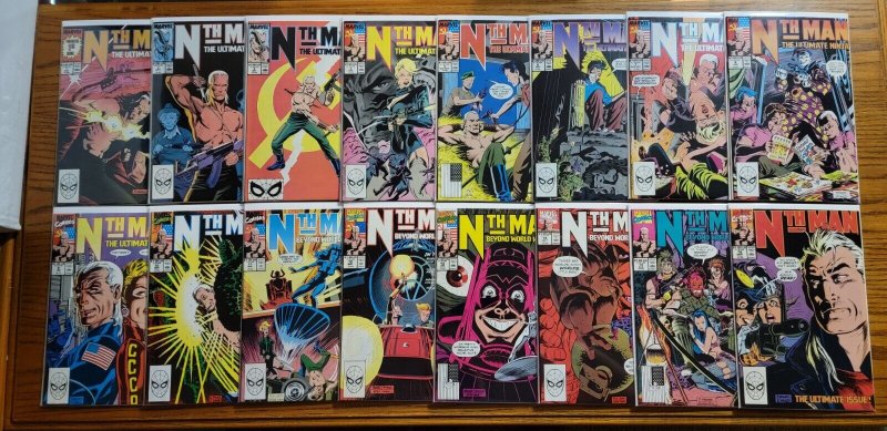 Nth Man Ultimate Ninja 1-16 Complete Set Run! ~ NEAR MINT NM ~ 1989 Marvel Comic