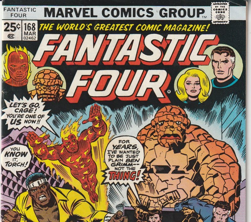 Fantastic Four(vol. 1) # 169 The end of the Thing! Enter: Luke Cage