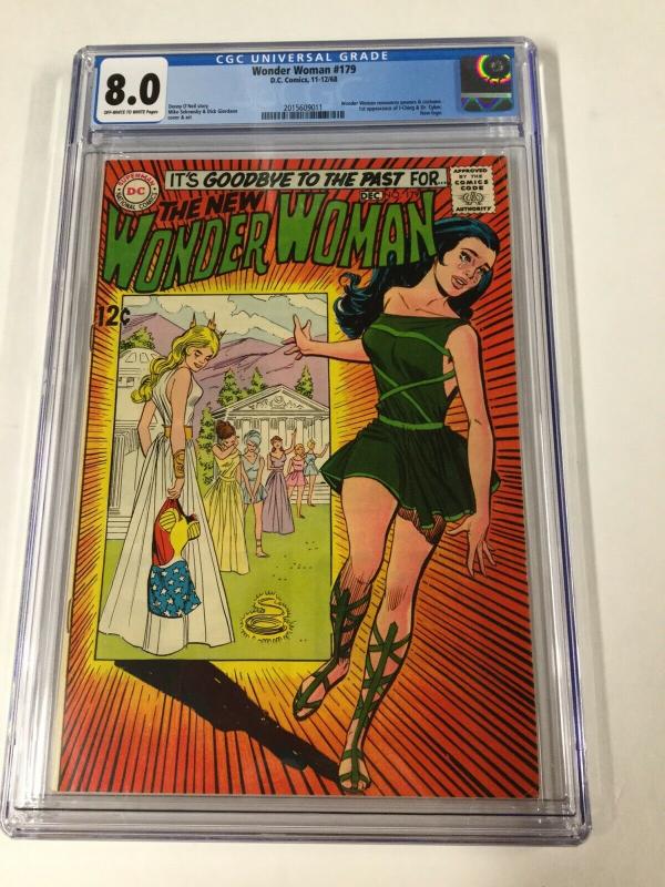 Wonder Woman 179 Cgc 8.0 Ow/w Pages Dc Silver Age