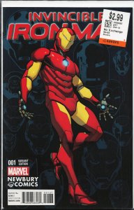 Invincible Iron Man #1 Newbury Comics Cover (2015) Iron Man
