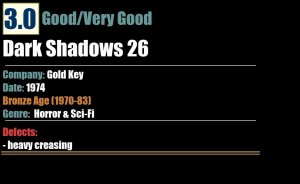 Dark Shadows 26 (1974) GD/VG Bronze Age Horror Gold Key comic