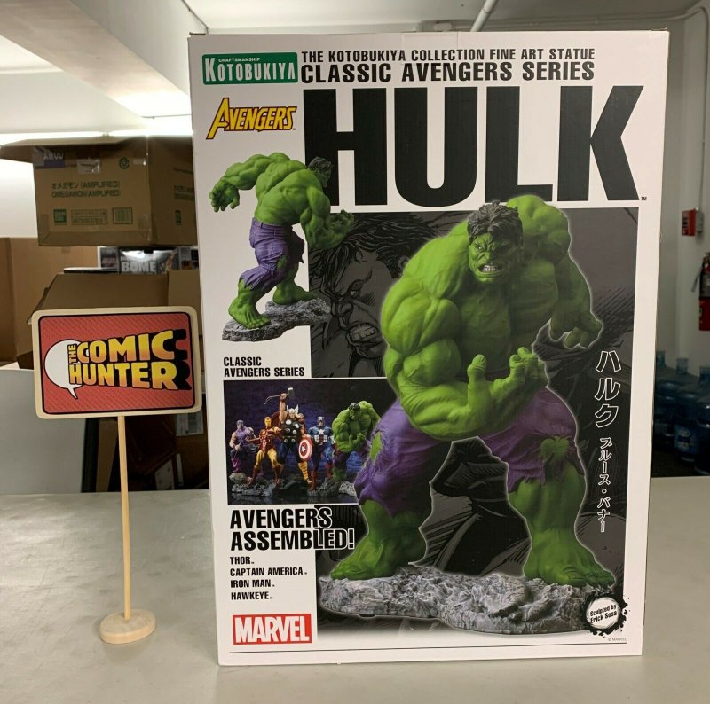 Kotobukiya Marvel Hulk Fine Art Statue Classic Avengers Series Slight Damage