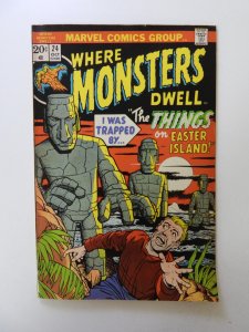 Where Monsters Dwell #24 (1973) FN- condition
