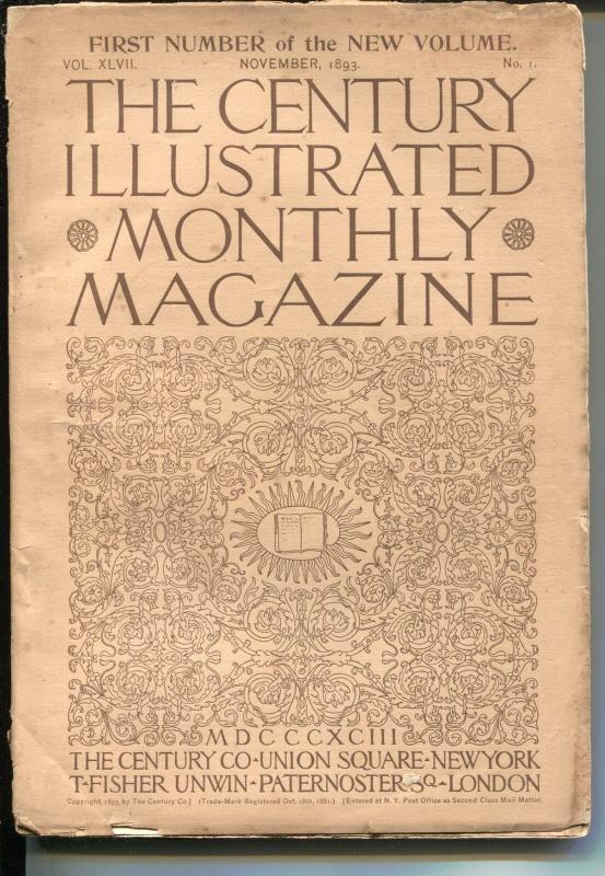 Century Illustrated Monthly Magazine 11/1893-Ralph Waldo Emerson-pulp format-...