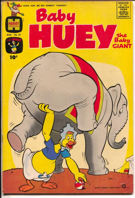 Baby Huey #37 1961-Harvey-elephant cover-FN- 