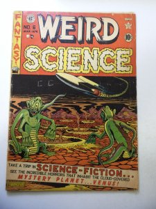 Weird Science #6 (1951) GD/VG Condition indentations f&b cover