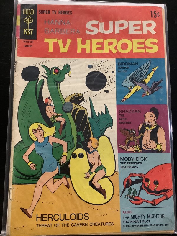 Hanna Barbera Super Tv Heroes 4 1969 Comic Books Silver Age Gold Key Superhero Hipcomic 9085