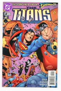 Titans #2 (1999 v1) Superman Flash NM