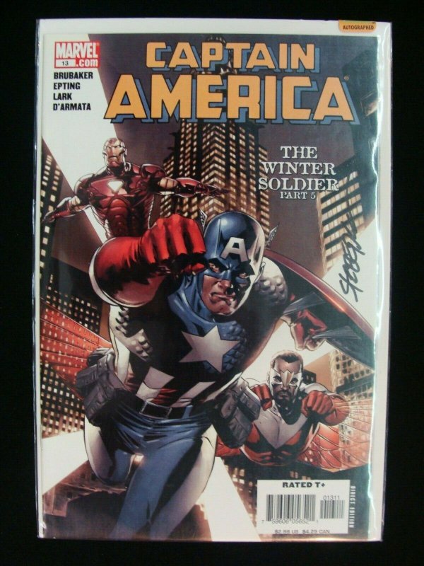 Marvel Captain America #13 The Winter Soldier Part 5 Signed by Steve Epting