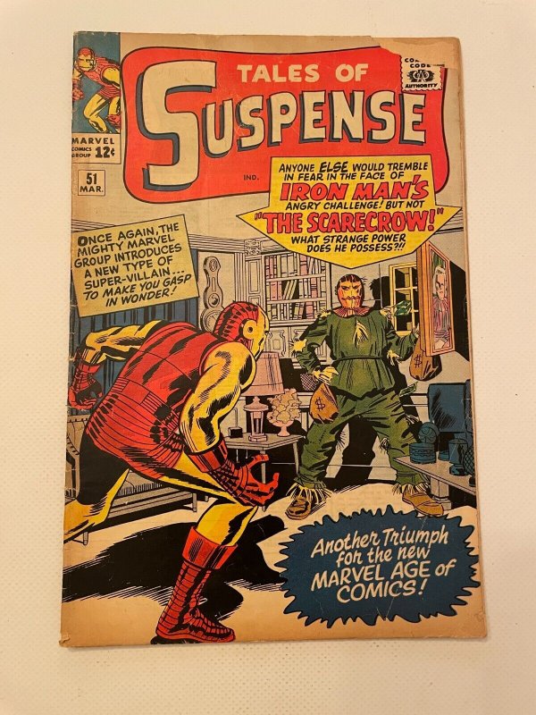 Tales Of Suspense # 51 VG- Marvel Comic Book Stan Lee Kirby Iron Man 13 LI2