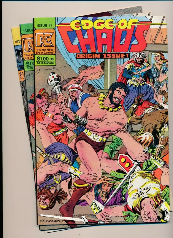 PC Set of 3-EDGE OF CHAOS #1-#3 includes origin issue VERY FINE+ (PF948)