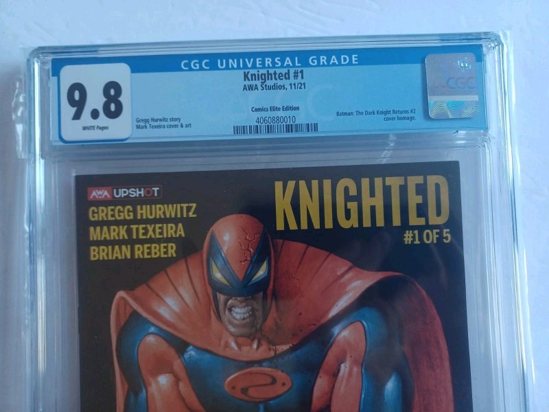 Knighted #1 AWA Studios Comics Elite Edition - Dark Knight Homage - 2021 - CGC 9