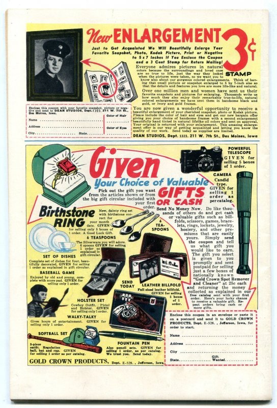 FAMOUS FUNNIES #137 1945- Christmas Cigar cover- Buck Rogers VF+