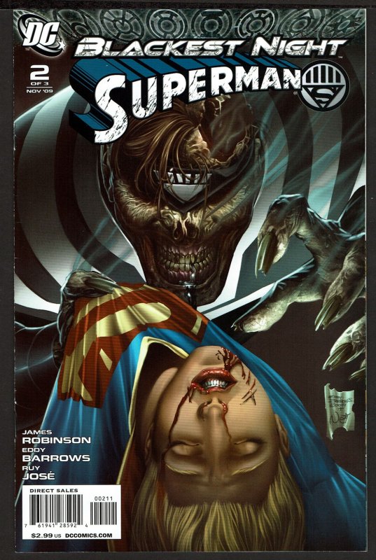 Blackest Night Superman #2  (Nov 2009, DC)  7.5 VF-