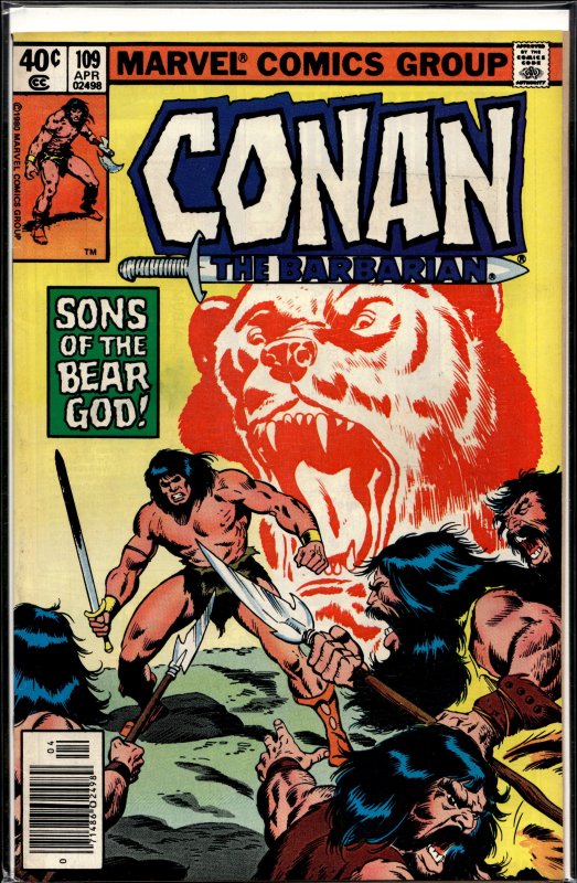 Conan the Barbarian #109 Newsstand Edition (1980) Conan