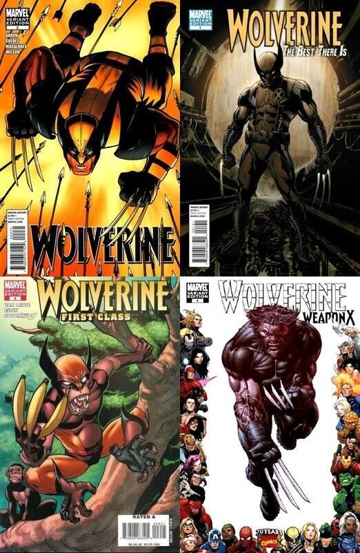 Assorted Wolverine Incentive Variants Marvel Comics - 4 Comics 722295249673