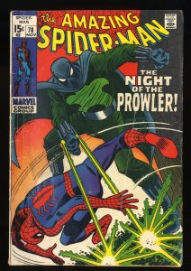 Amazing Spider-Man #78 VG 4.0 1st Prowler!