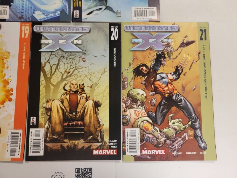 4 Ultimate X-Men Marvel Comic Books #9 17 19 20 21 52 TJ16