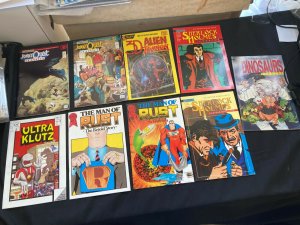 INDIE COMICS 9PC #1,1,1A,1B,1,1,1,2,2(8.0) SCI FI,PULP, ACTION(1986-88)