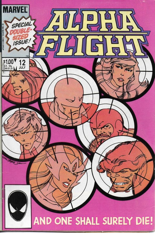 Alpha Flight (1983) #12a Direct Edition  Death of Guardian