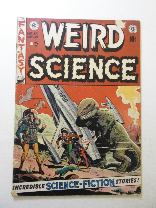 Weird Science #15 (1952) VG- Cond tape pull fc, 2 holes punched through spine