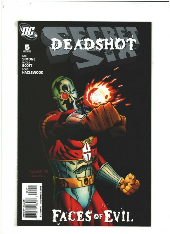 Secret Six #5 NM- 9.2 DC Comics 2009 Faces of Evil Deadshot & Bane Gail Simone