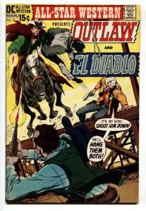 ALL-STAR WESTERN #4 1970 comic book DC OUTLAW EL DIABLO ADAMS CVR FN+ 