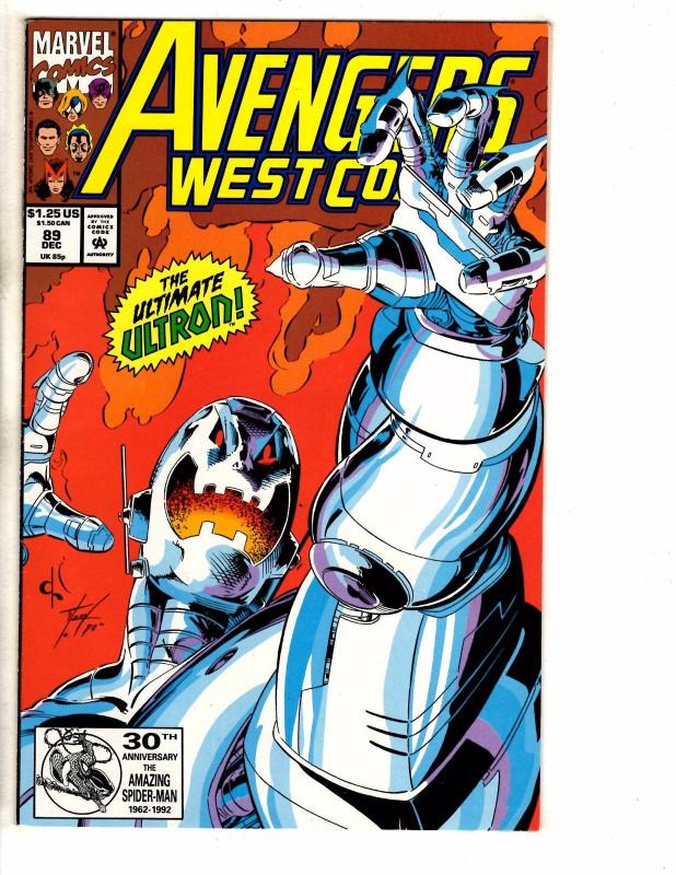 Lot Of 10 West Coast Avengers Marvel Comic Books # 1 2 3 4 5 6 7 87 88 89 J265