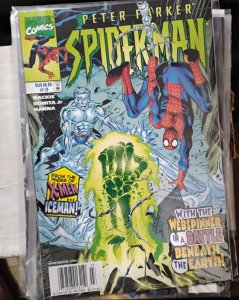 PETER PARKER SPIDER-MAN  # 3 1999  MARVEL DISNEY   ICEMAN  newstand