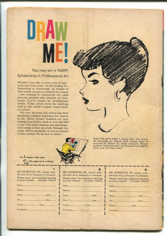 TARZAN #102-1958-DELL-GORDON SCOTT COVER- BURROUGHS- MARSH- MANNING-vg