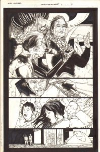 Fathom Blue Descent #1 pg 10 Original Art by Alex Sanchez Signed -2010 Aspen