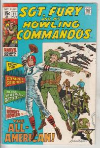 Sgt. Fury and His Howling Commandos #81 (Nov-70) FN Mid-Grade Sgt. Fury, Howl...