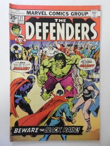 The Defenders #21 (1975) VG+ Condition moisture stain