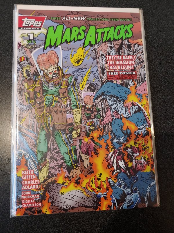 ​MARS ATTACKS #1 KEITH GIFREN TOPPS COMICS HIGH GRADE